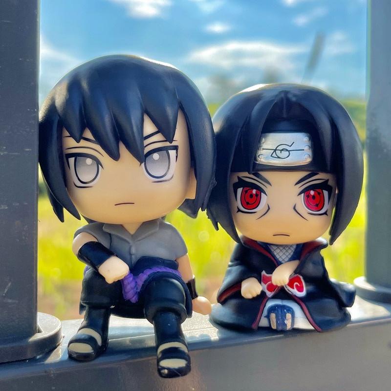 9cm Anime Naruto Figure Uzumaki Naruto Kakashi Uchiha Sasuke Itachi Cute Toys Q Figurals nendoroid Car decoration Model