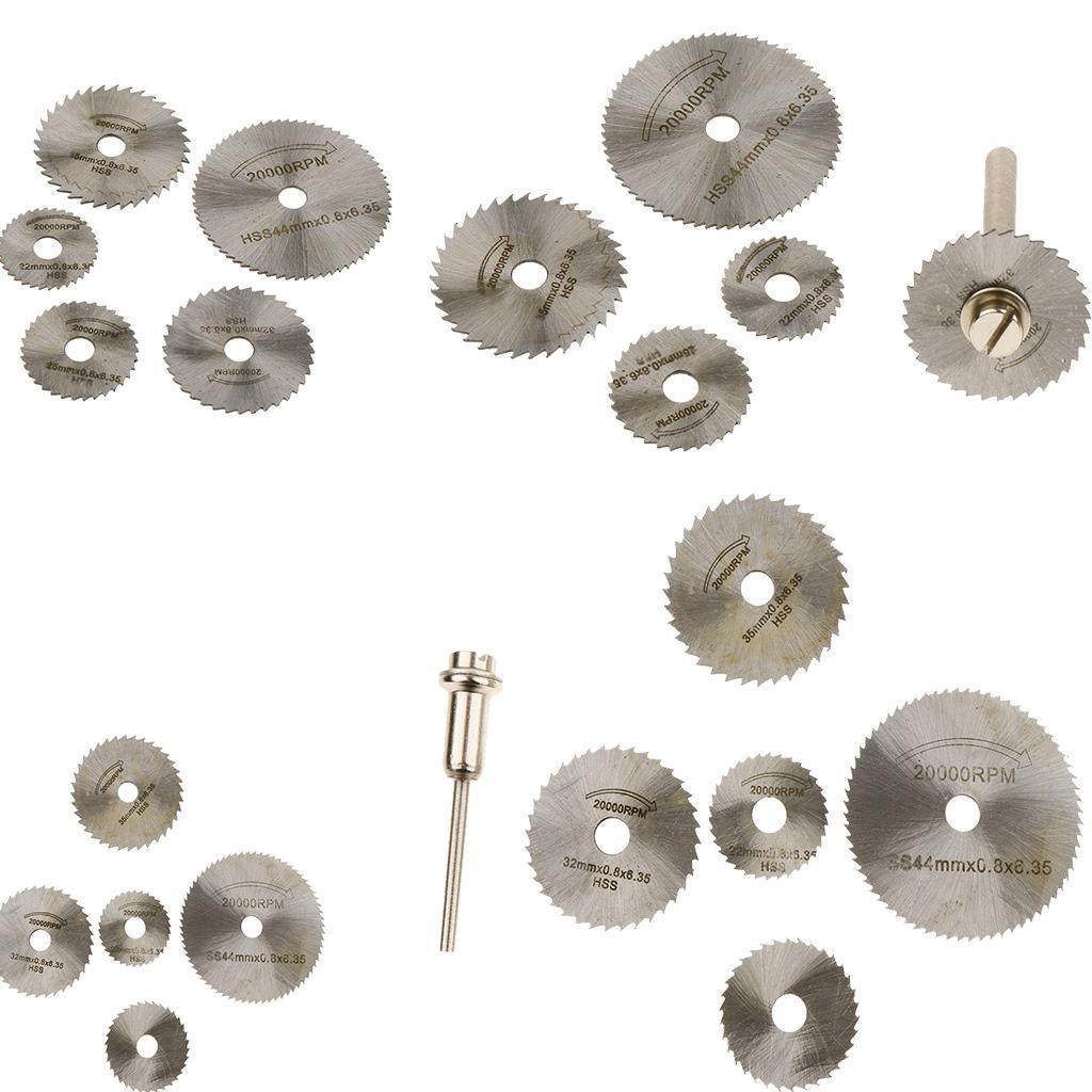 5 Pieces Wood HSS Cutting Discs Wheels 22mm-44mm 3.17mm Mandrel Rotary Tool