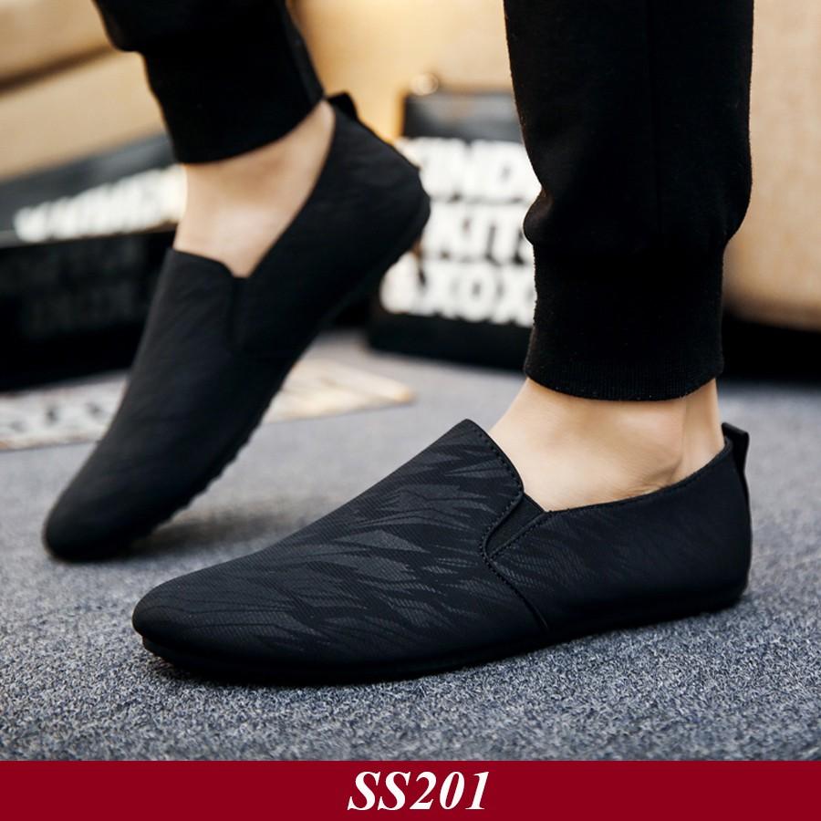 Giày Lười Vải Nam Hàn Quốc Giày lười vải phong cách