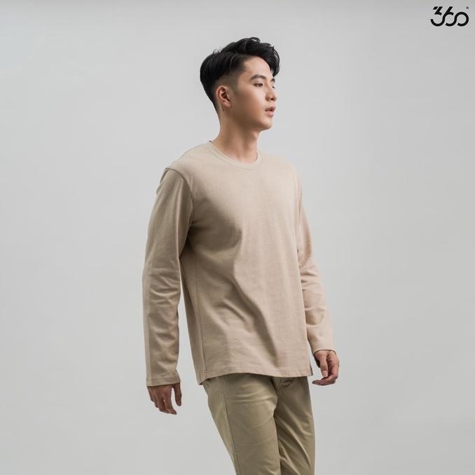 Áo thun dài tay thương hiệu thời trang nam 360 Boutique chất liệu 100% cotton dễ phối đồ- Made in Vietnam