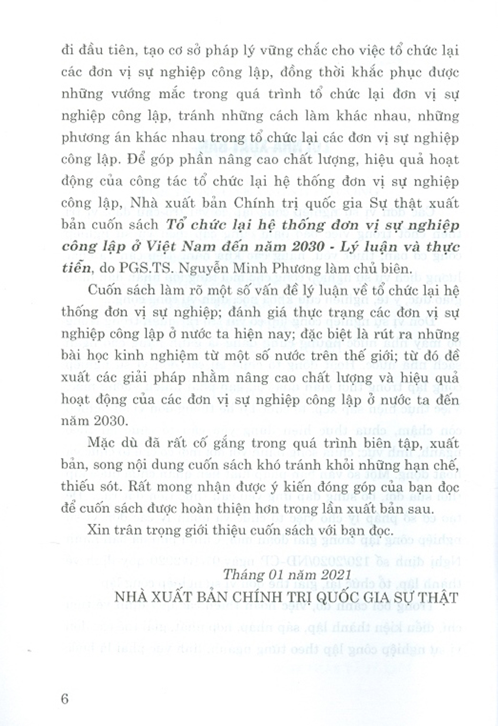 Tổ Chức Lại Hệ Thống Đơn Vị Sự Nghiệp Công Lập ở Việt Nam Đến Năm 2030 - Lý Luận Và Thực Tiễn