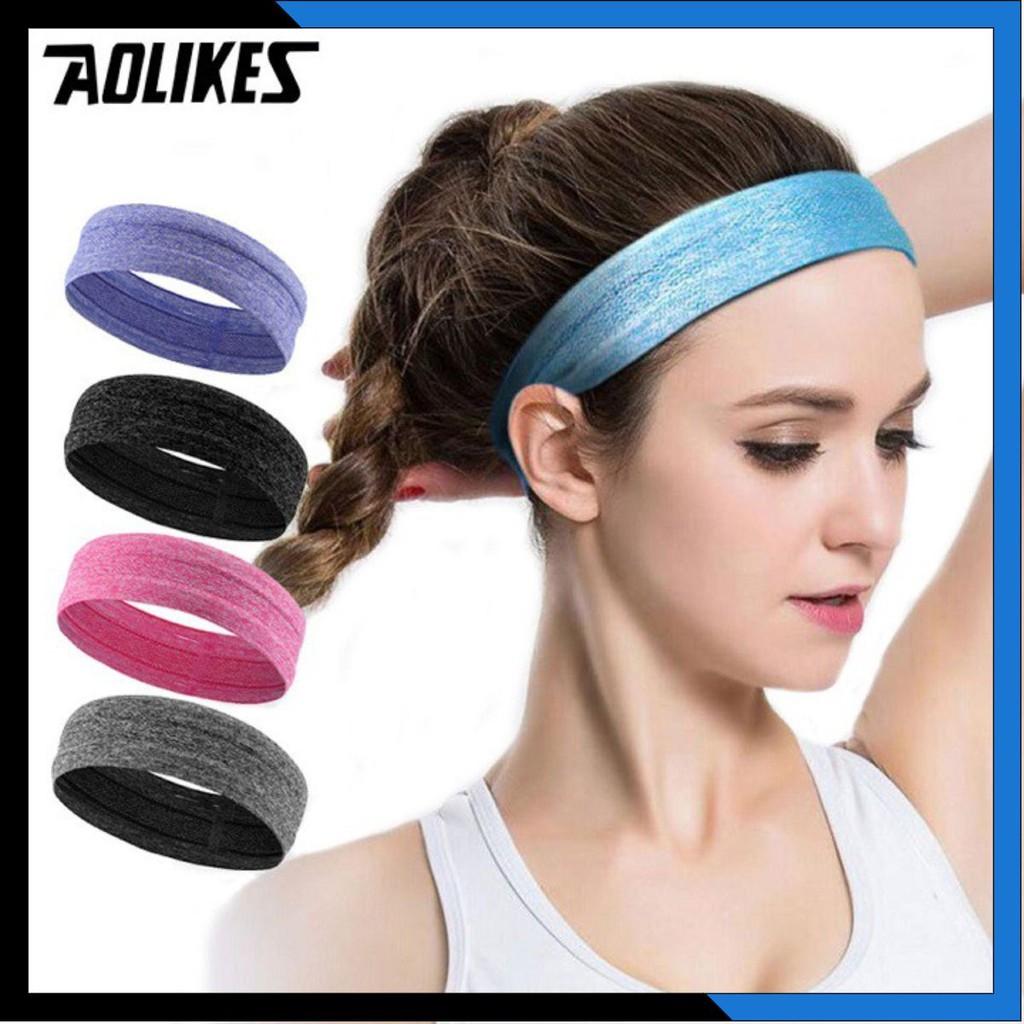 Băng Đô Thể Thao, Băng Trán Headband Đeo Đầu Tập Gym Thể Hình Chạy Bộ Thấm Mồ Hôi Nam Nữ Chính Hãng Aolikes AL2103