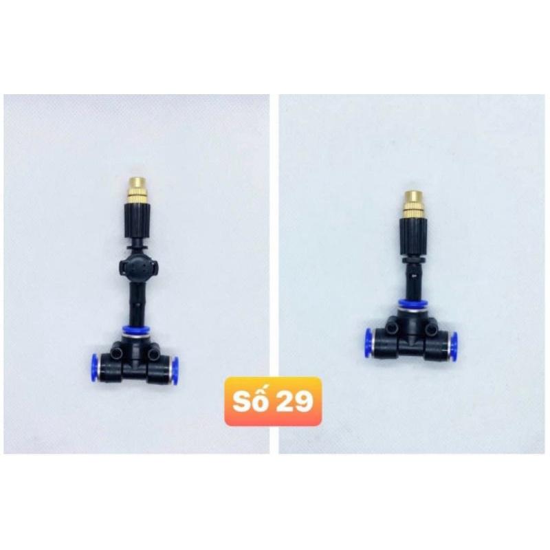 Bộ phun sương tự động 10 15 béc đồng Sinleader tưới cây, tưới lan, làm mát 10-15m2