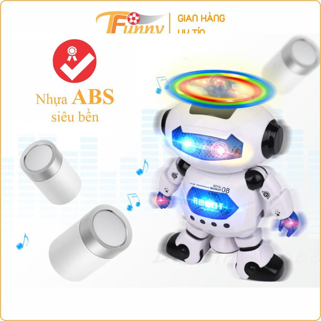 Robot nhảy múa xoay 360 độ có chong chóng xoay cao cấp siêu dễ thương dành cho bé