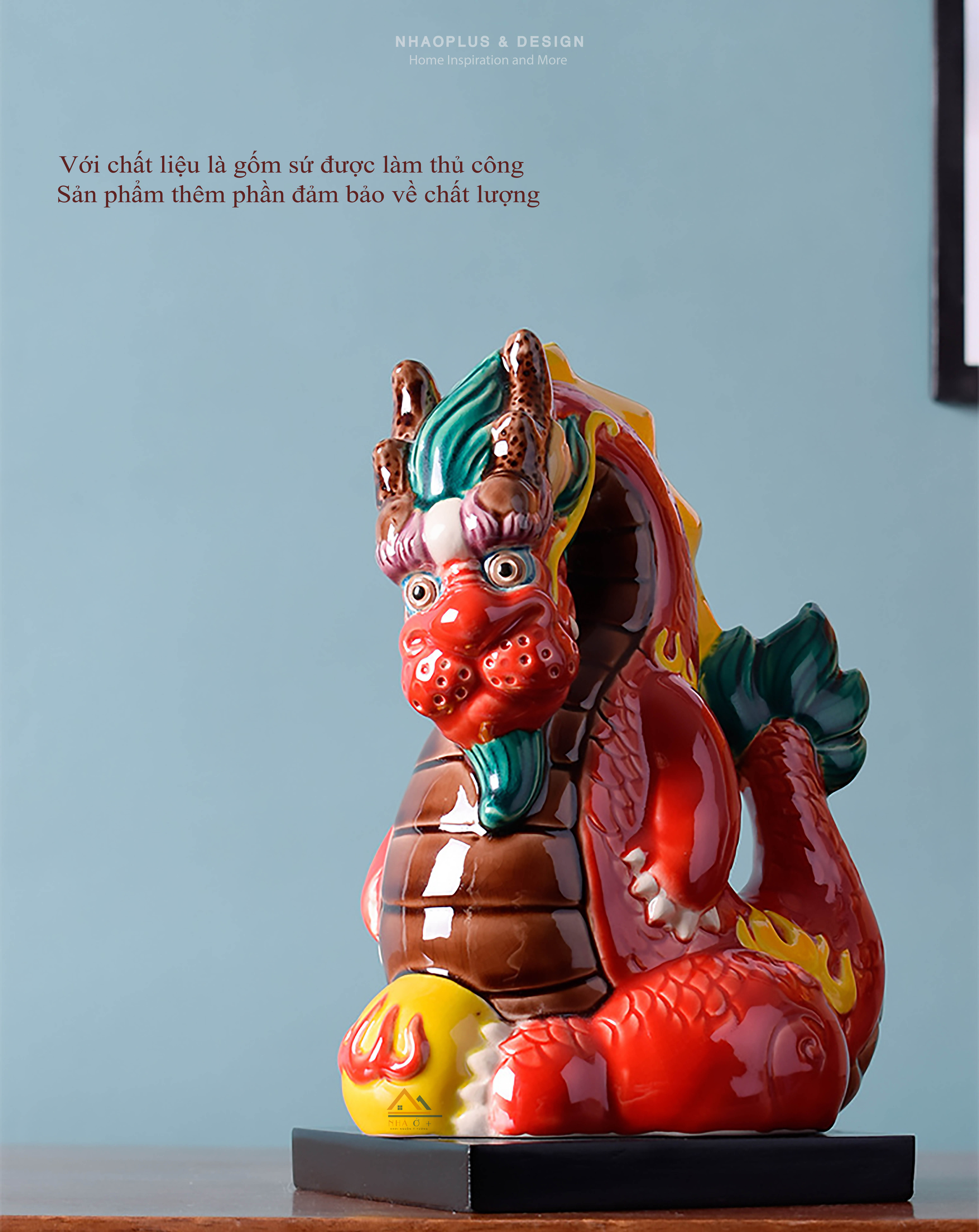 Tượng Gốm Hình Rồng Thủ Công