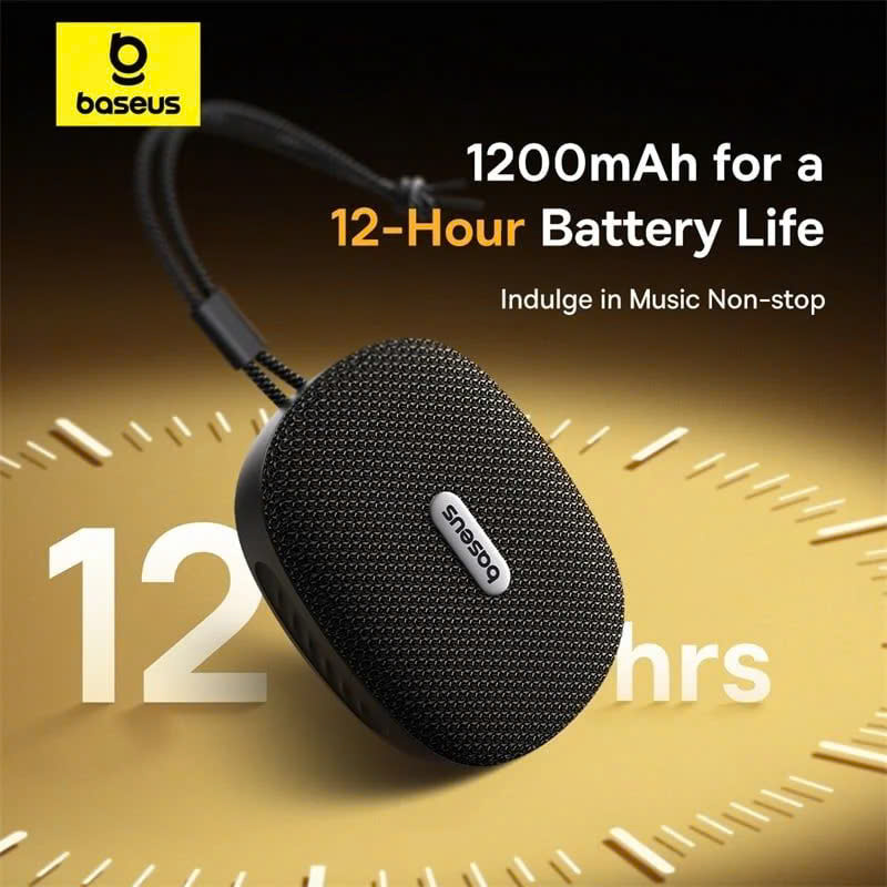 Loa Di Động Không Dây Baseus AeQur 35 Pro (5W, Bluetooth v5.4, 12Hrs, IPX5, Bass Enhancement) { hàng chính hãng }