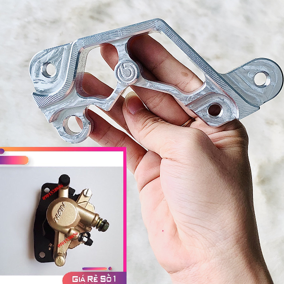 PÁT gắn heo của xe đi đĩa 260mm , 267mm dành cho xe Winner V1, winner X làm bằng nhôm cnc nguyên khối