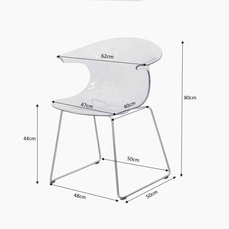 Ghế nhựa trong suốt lưng tựa cong CC01001-PC Nội thất Capta