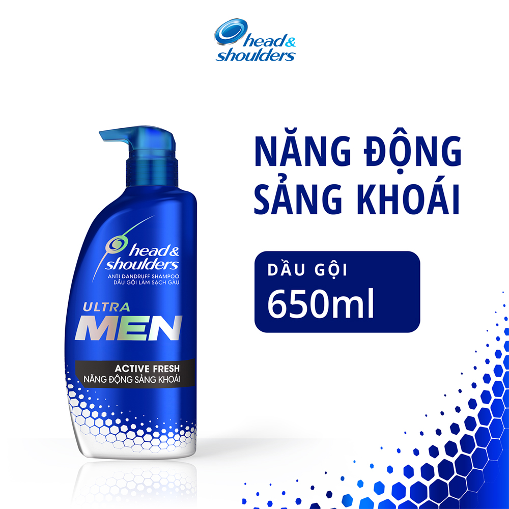 Dầu Gội HEAD &amp; SHOULDERS Ultra Men Năng Động Sảng Khoái Chai 650ml