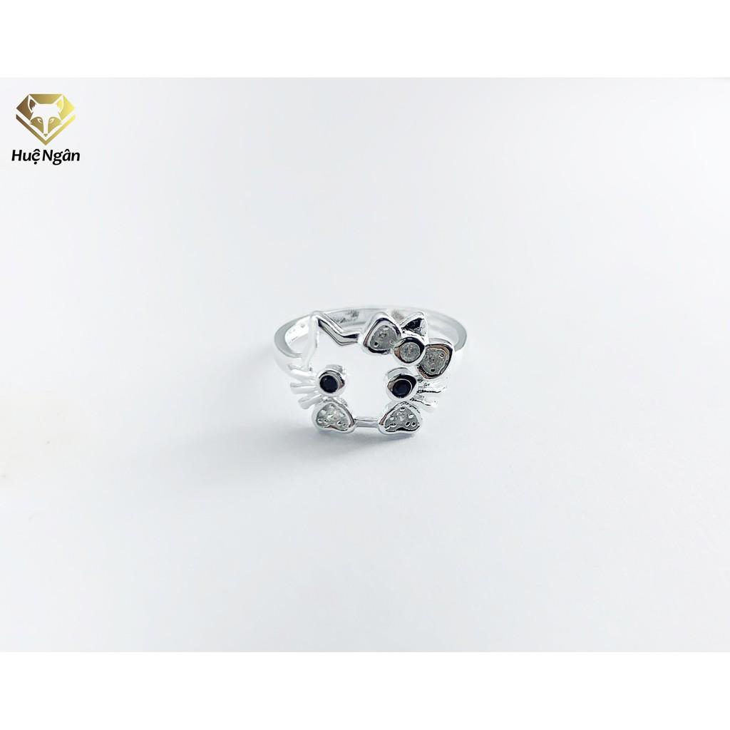 Nhẫn bạc Ý 925 Huệ Ngân - Mèo KITTY RYR140009