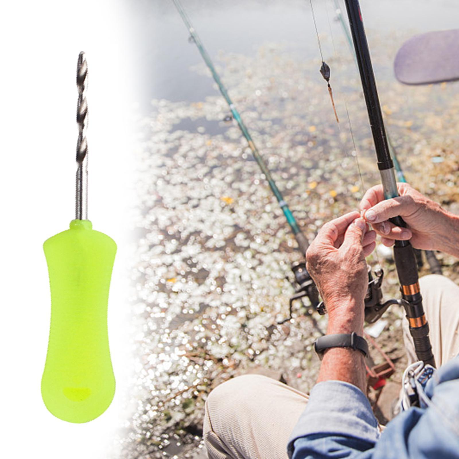 Carp Fishing Baiting Hook Portable Drill Stringer Hook Hair Drill Knot Tools Stainless Steel Fish Drill Rigging Tool