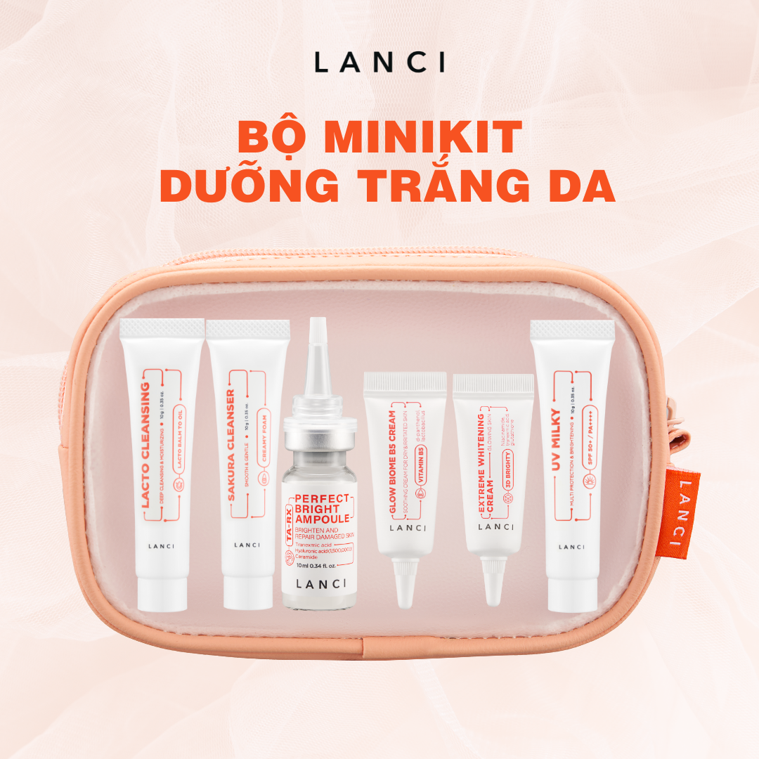 Bộ Minikit Dưỡng Trắng da LANCI Trắng Mướt ngay sau 1s