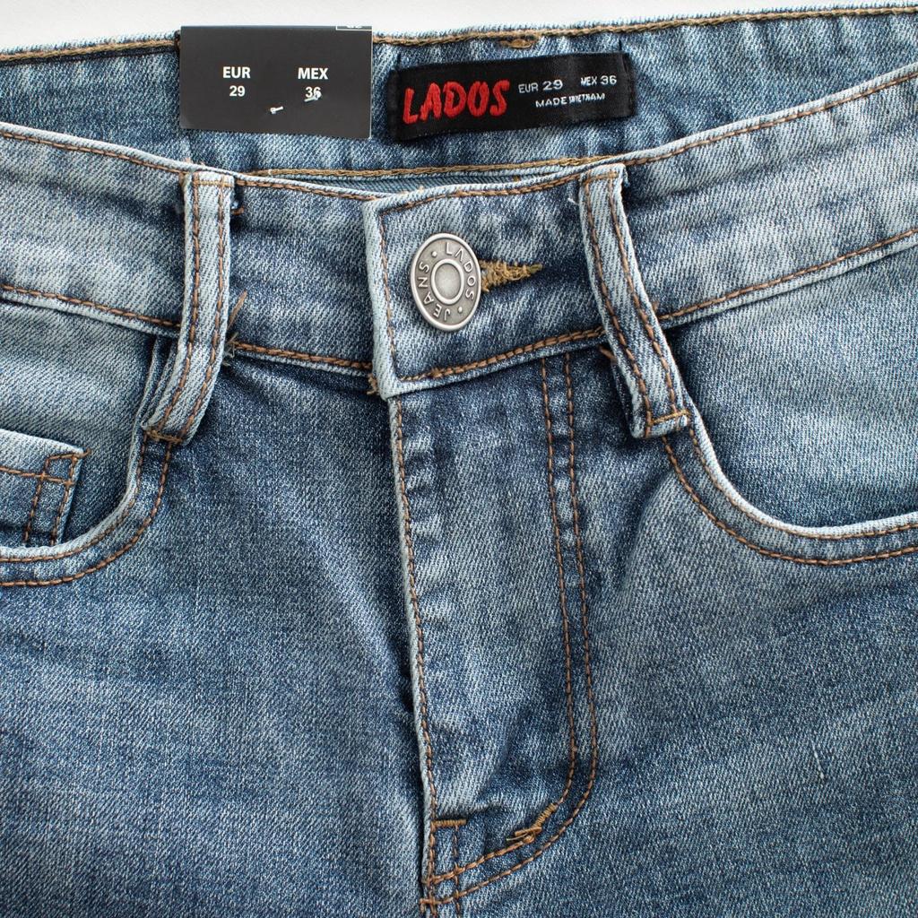 Quần Jeans nam trơn cao cấp form đứng LADOS-4084 co giãn, không ra màu, hàng chính hãng