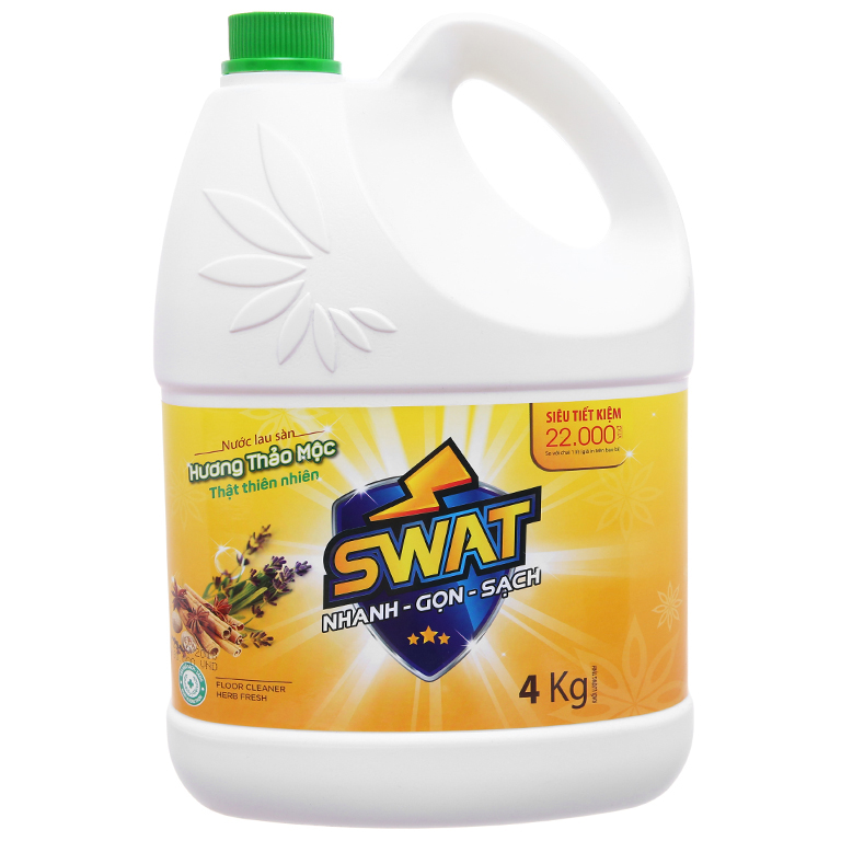 Nước Lau Sàn Swat Hương Thảo Mộc Can 4Kg Siêu Tiết Kiệm