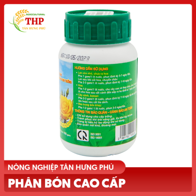 Phân Bón Lá NPK Có Chất Điều Hòa Sinh Trưởng Đầu Trâu MK 501 | Phân bón chuyên dùng cho hoa lan, cây cảnh | Chai 100gam