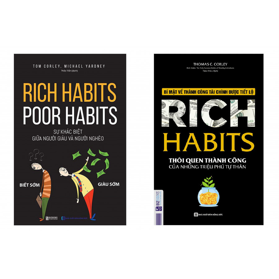 Combo sách Rich Habits - Thói Quen Thành Công Của Những Triệu Phú Tự Thân và Rich Habits - Poor Habits Sự khác biệt giữa người giàu và người nghèo tặng cuốn rèn luyện kĩ năng cho bé