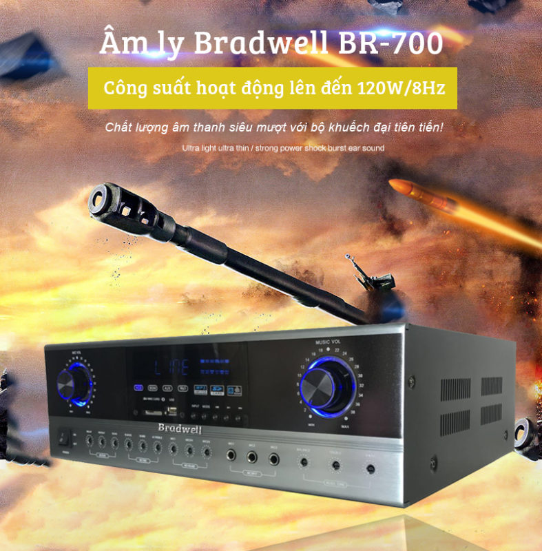 Amply karaoke Bradwell BR700 Hàng Chính Hãng