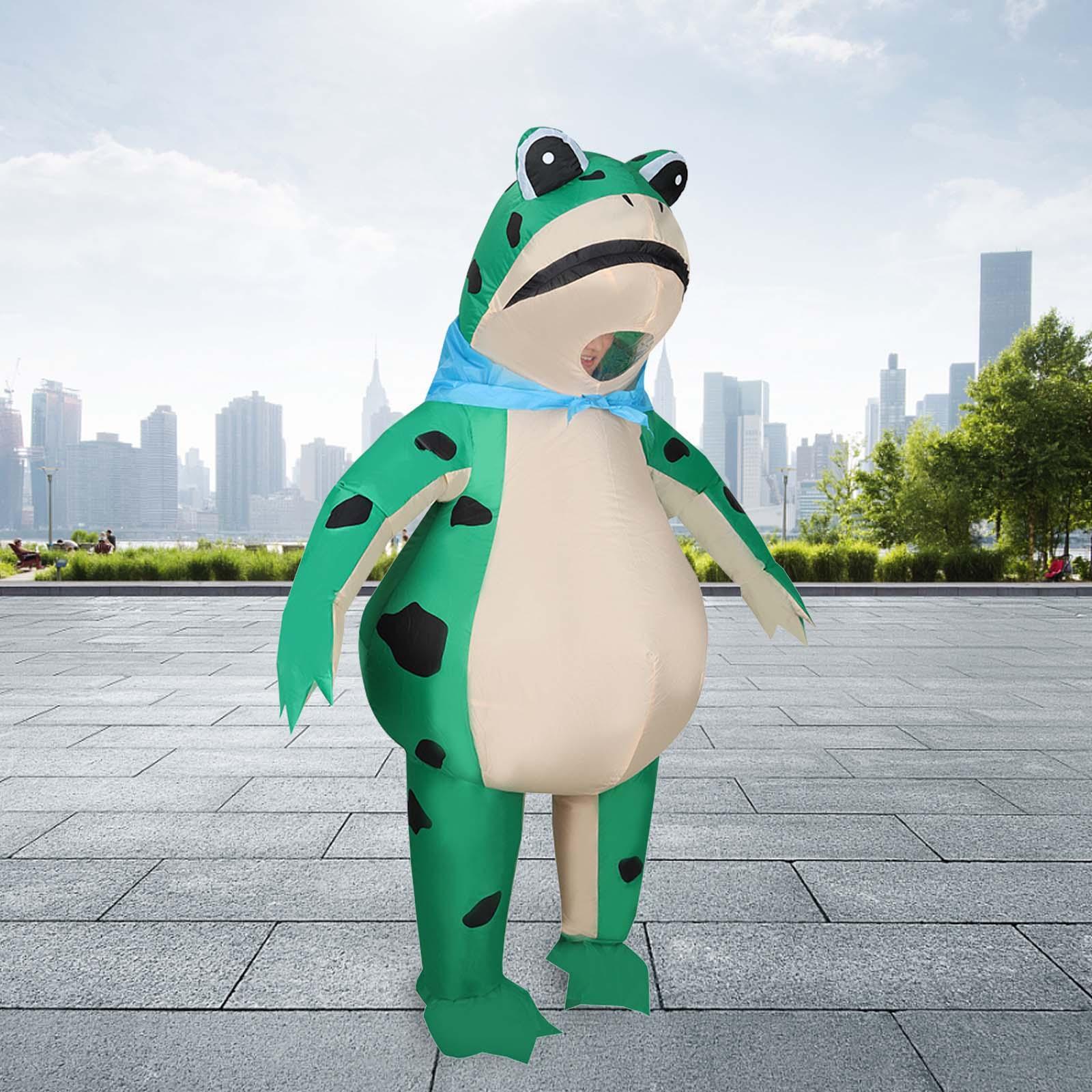 Inflatable Frog Costume Frog Clothes Cosplay Costume Cute Unisex Frog Cosplay Costume Outfit for Stage Performance Role Play Holiday
