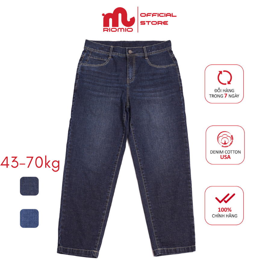 Quần Jean Baggy Nam RIOMIO rộng rãi, thoải mái - RM018