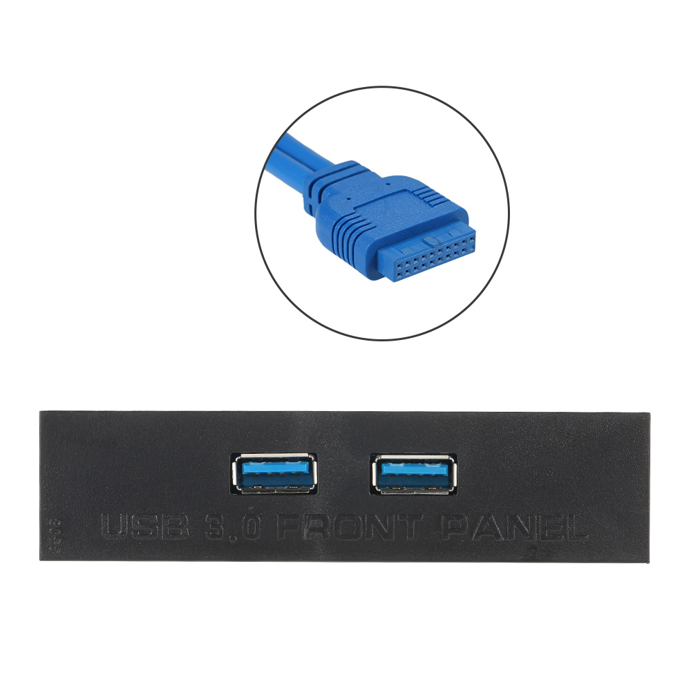Bộ Chuyển Đổi USB 3.0 Mặt Trước 2 Cổng 20 Pin Sang USB3.0 60cm Cho PC Desktop 2.5
