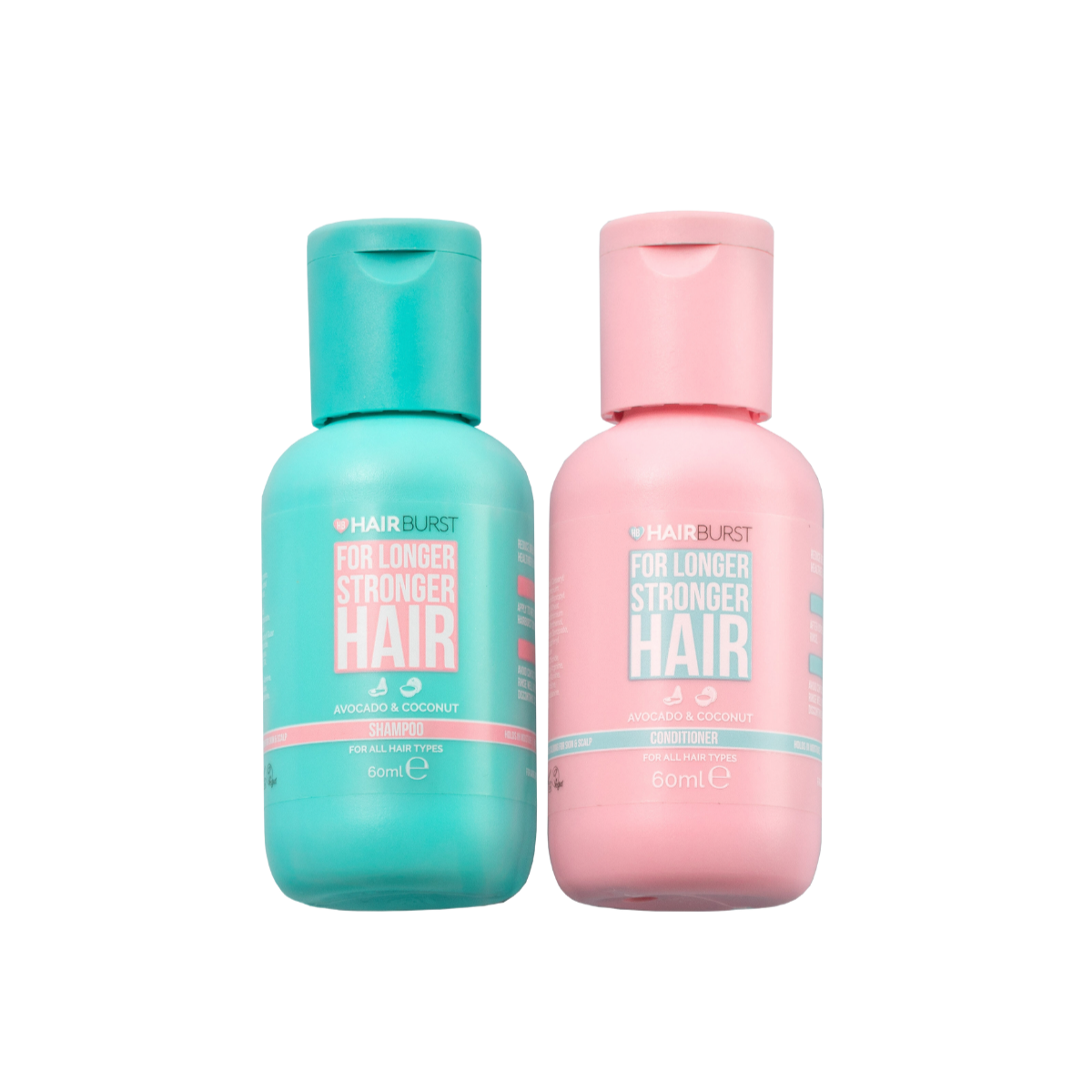 Set gội xả Hairburst Stronger Longer Hair - Travel Size 60ml/chai