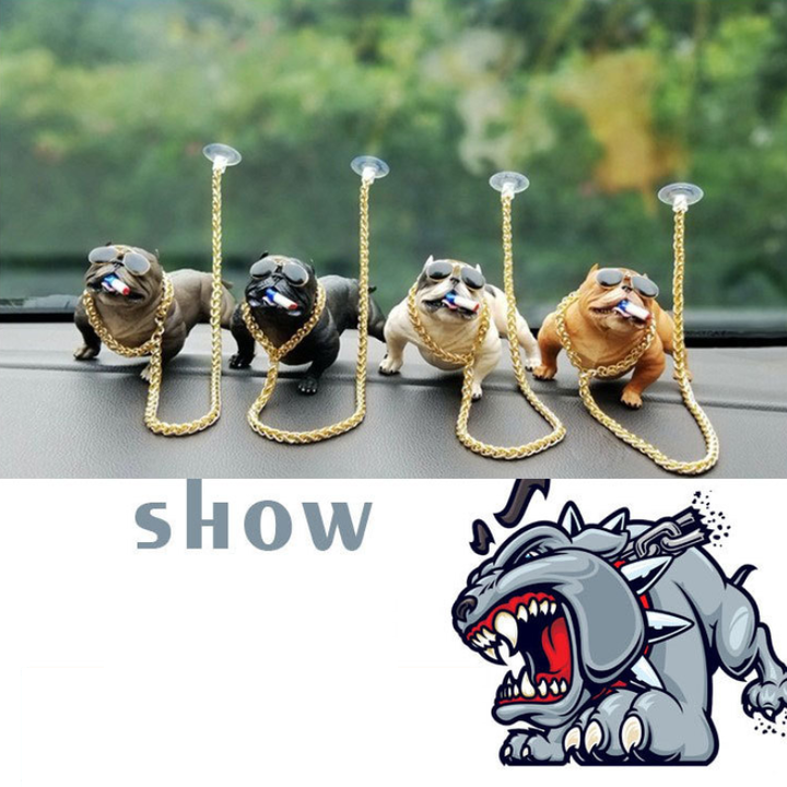 Sản phẩm Tượng chú chó Bull Mỹ ngồ ngộ đáng yêu trang trí cao cấp/ Mã sản phẩm 72608 (Sản phẩm có 4 mầu: Trắng, Đen, T