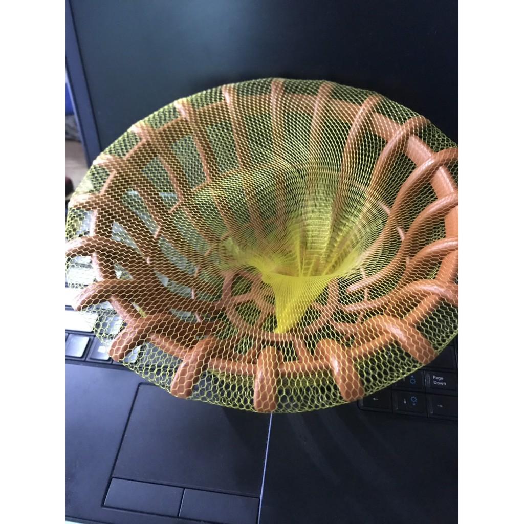 Combo 05 chậu giả gỗ hỏi 23cm cam và 5 túi lưới