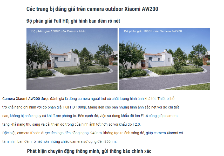 Camera ngoài trời Xiaomi outdoor AW200 MJSXJ05HL bản quốc tế - Hàng nhập khẩu