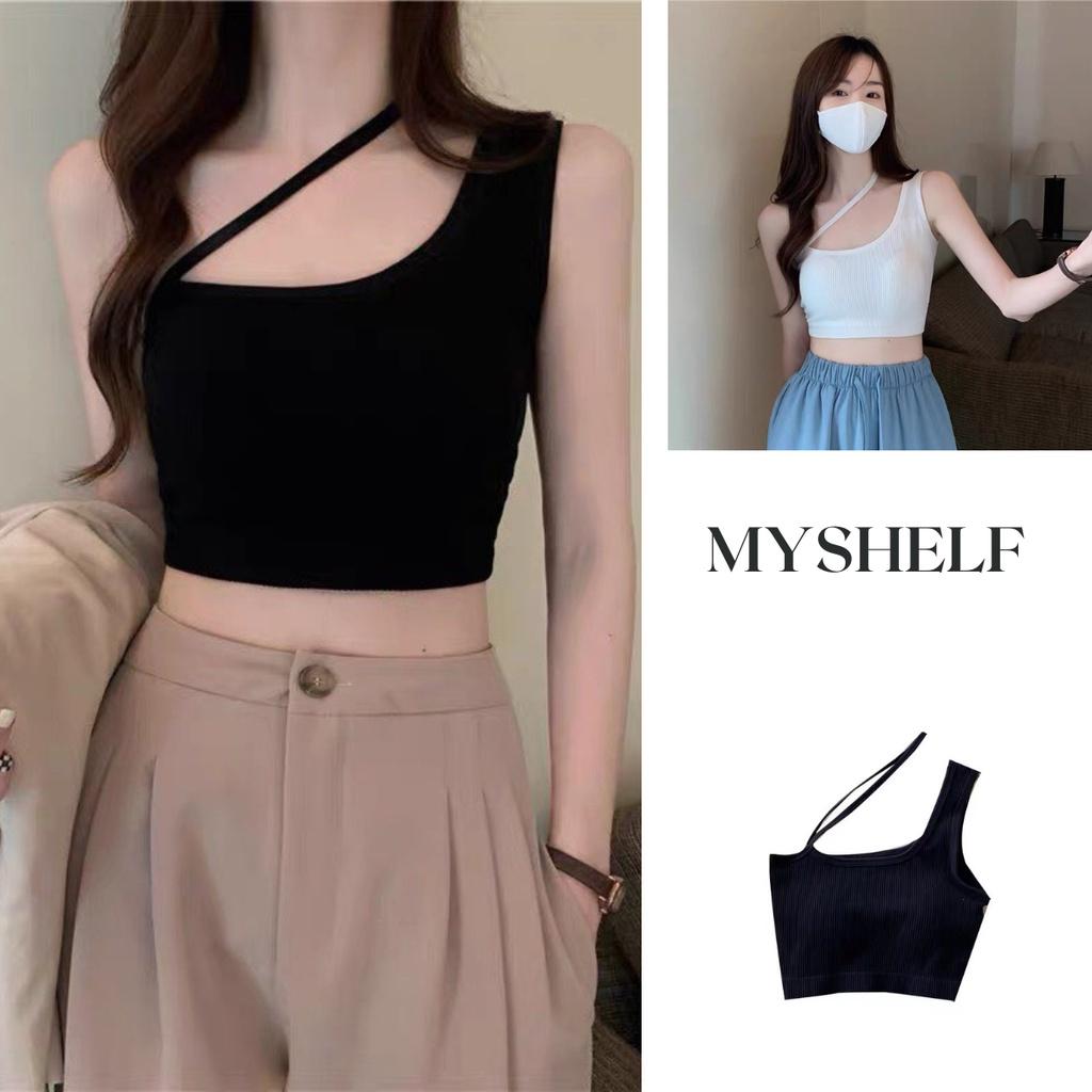 M40. Áo croptop nữ thun gân đan vạt cá tính, áo kiểu nữ 2 dây croptop đan vạt sexy