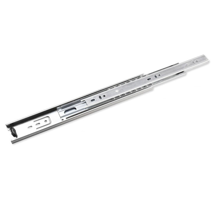 Ray trượt bi 3 tầng bản 42mm màu trắng thường dùng cho hộc kéo trượt êm ái, bền chắc