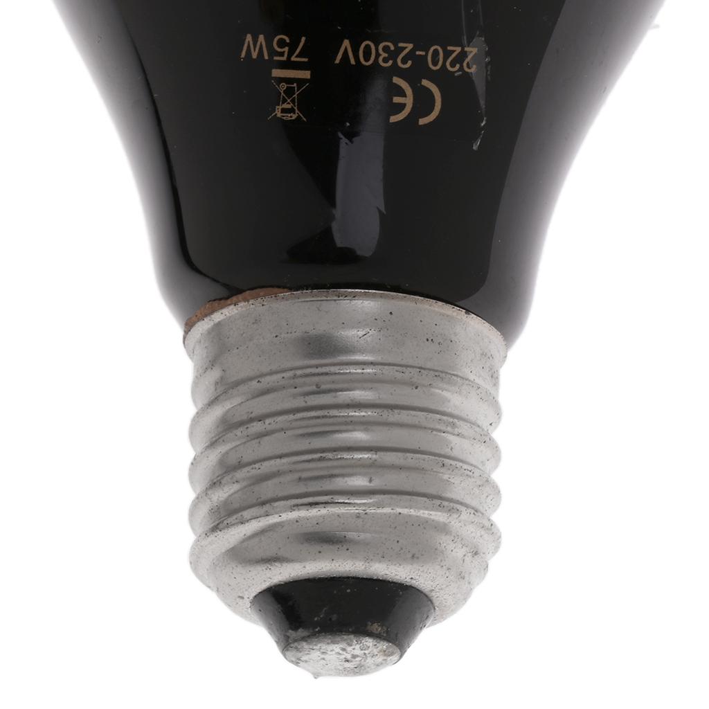 Glass Pet Heating Lamp Winter Heat Emitter Lamp Bulb E27 Black