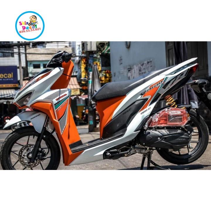 Tem rời vario 150 trắng cam bình decal