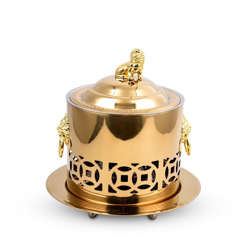 Nồi Lẩu Inox #304 Cao Cấp 16cm - Mạ Vàng