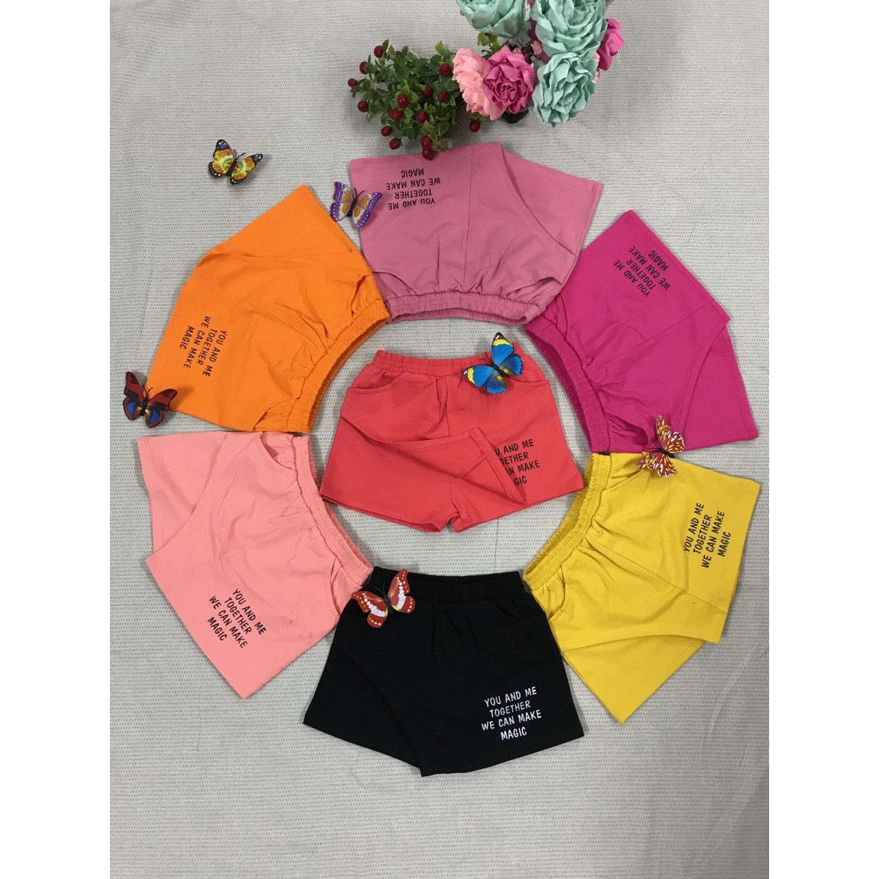 Combo 7 Váy quần thun cotton cho bé gái từ 8-25 ký