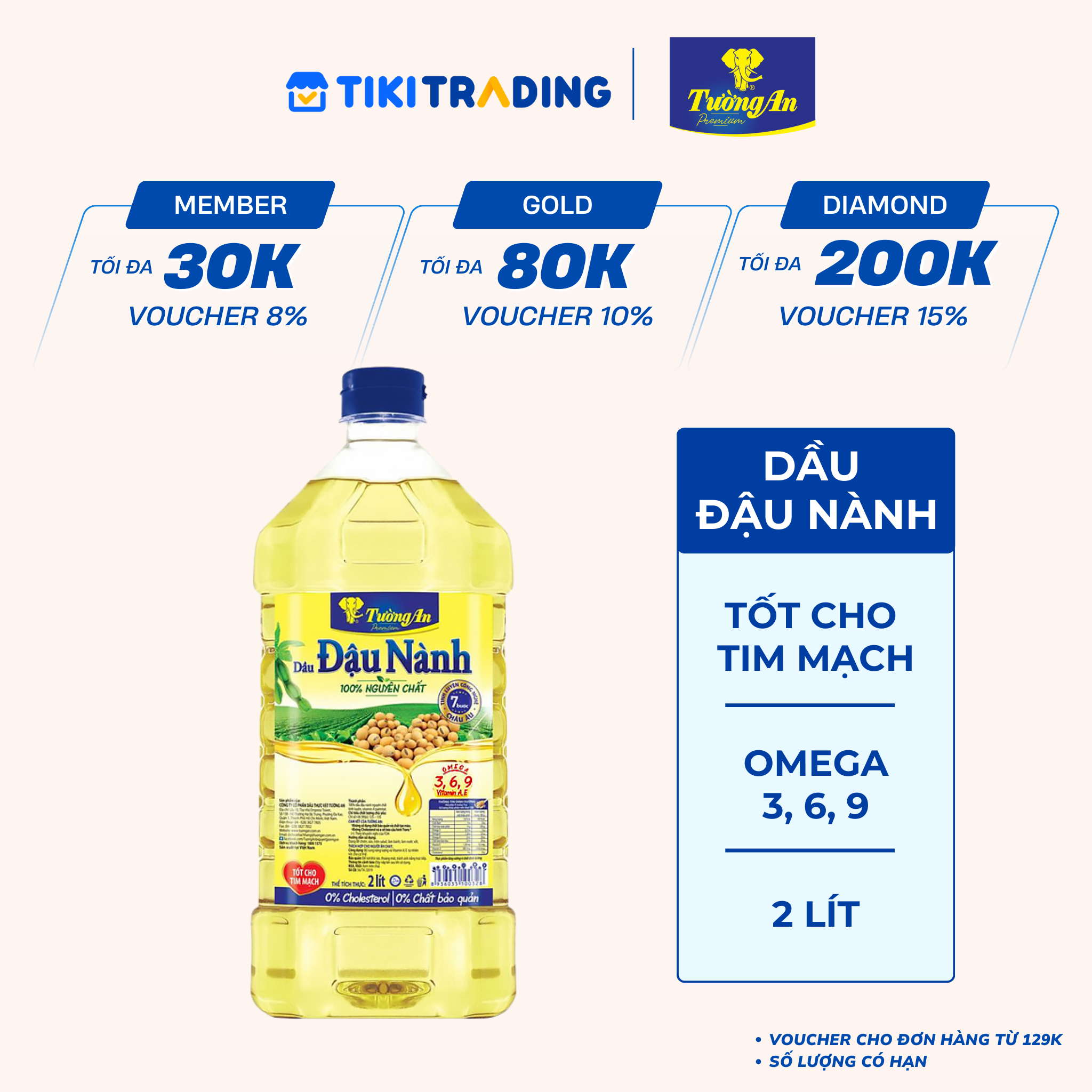 Dầu Đậu Nành Tường An 2 Lít