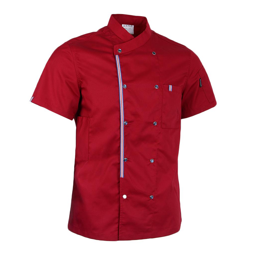 2 Pcs Mens Fashion Chef Coat Jacket Chef Vest Uniform with Front Pocket XXL