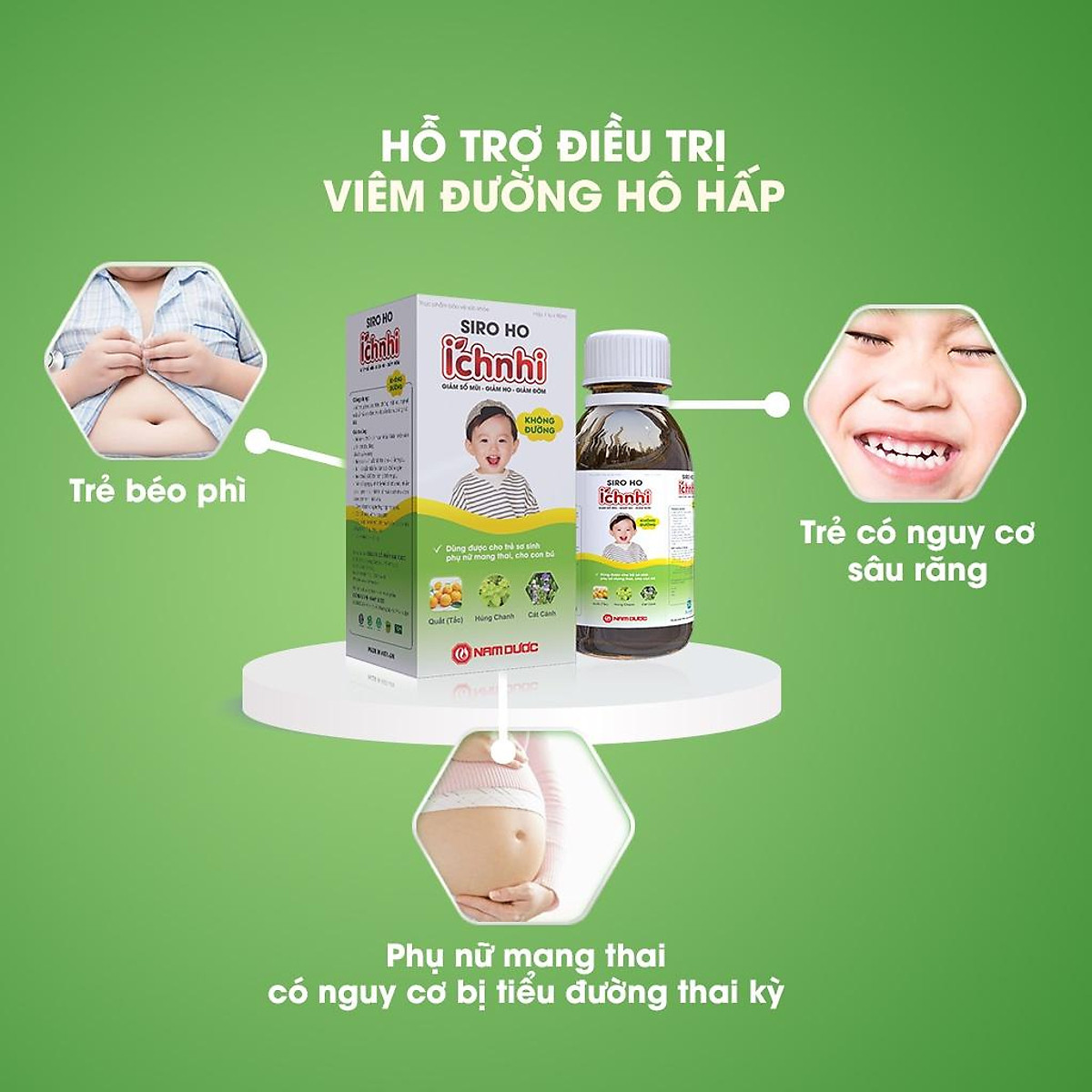 Siro ho cảm Ích Nhi không đường (90ml)