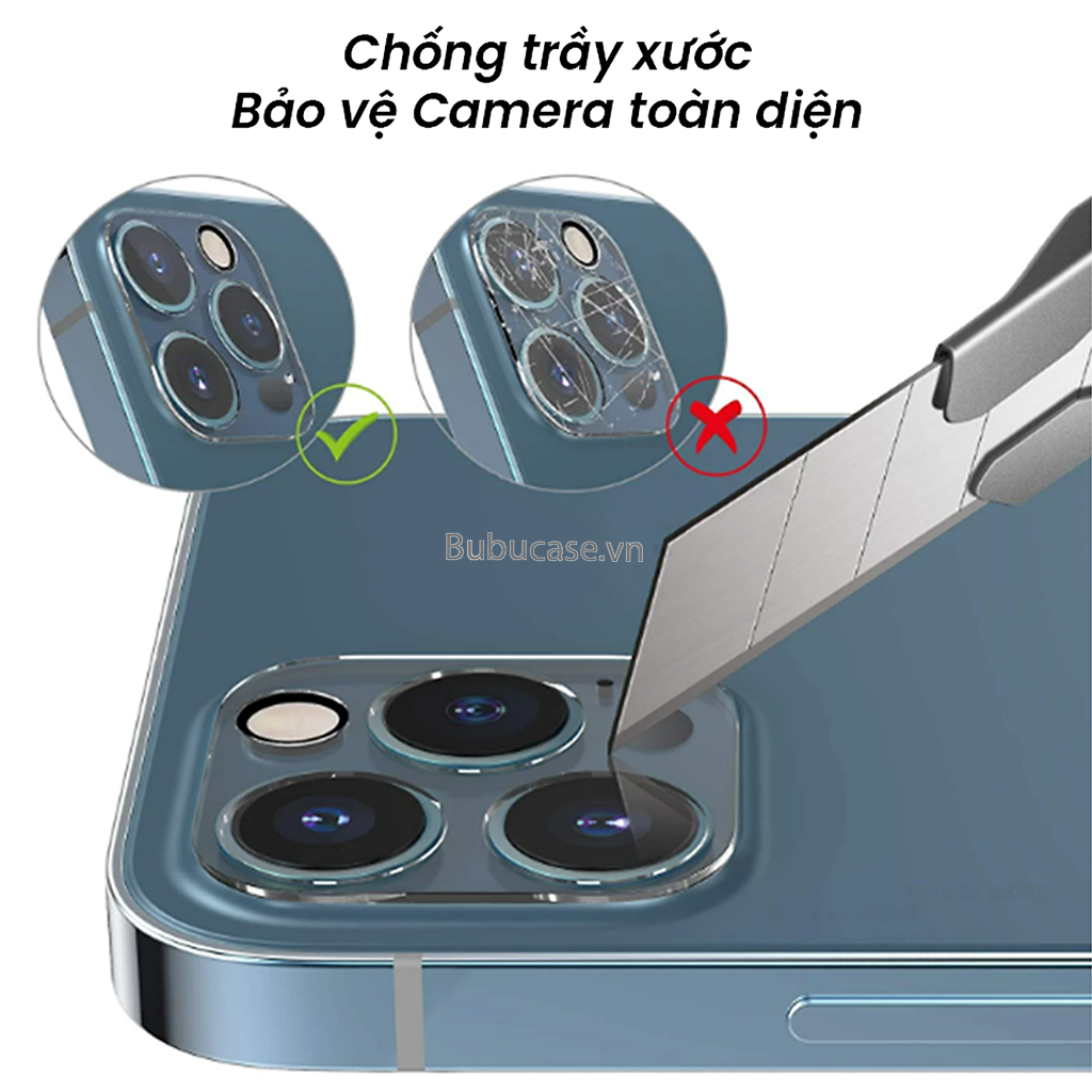 Kính Cường Lực/ Dán Kính Cường Lực Cho Camera Sau iPhone 13/13 Mini/13 Pro/13 Promax - 12/12 Mini/12 Pro/12 Promax - 11/11 Pro/11 Promax/XR