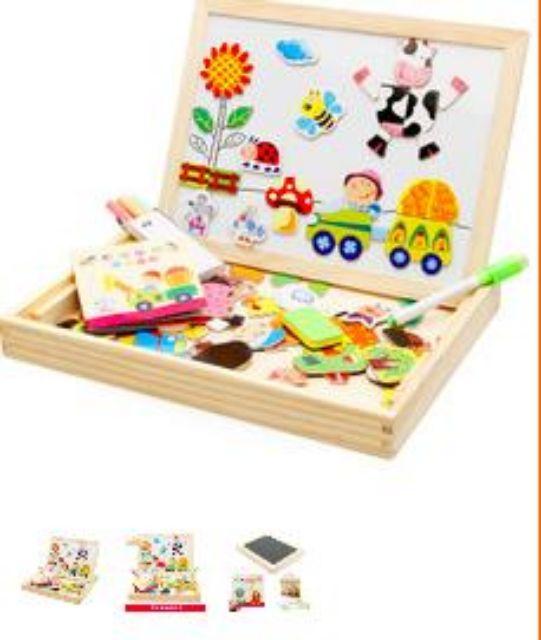 Bộ Ghép Hình Nam Châm 2 mặt cho bé - Đồ Chơi Giáo Dục