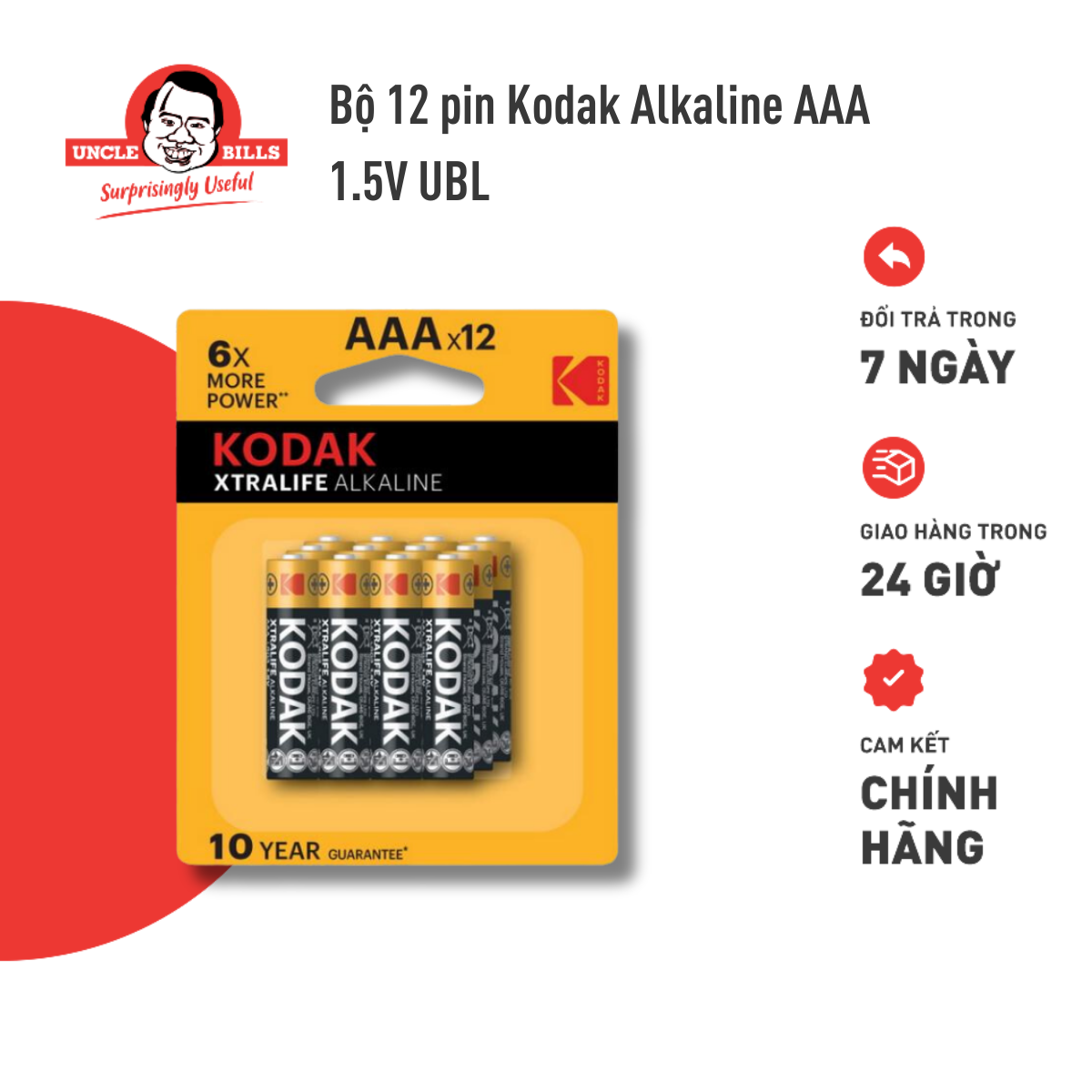 Bộ 12 Pin Kodak Alkaline AAA UBL IB0221