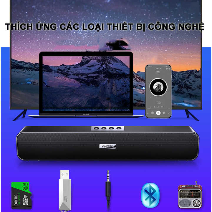 Loa thanh soundbar bluetooth YINDIAO A36 Màu Trắng - Hàng Nhập Khẩu