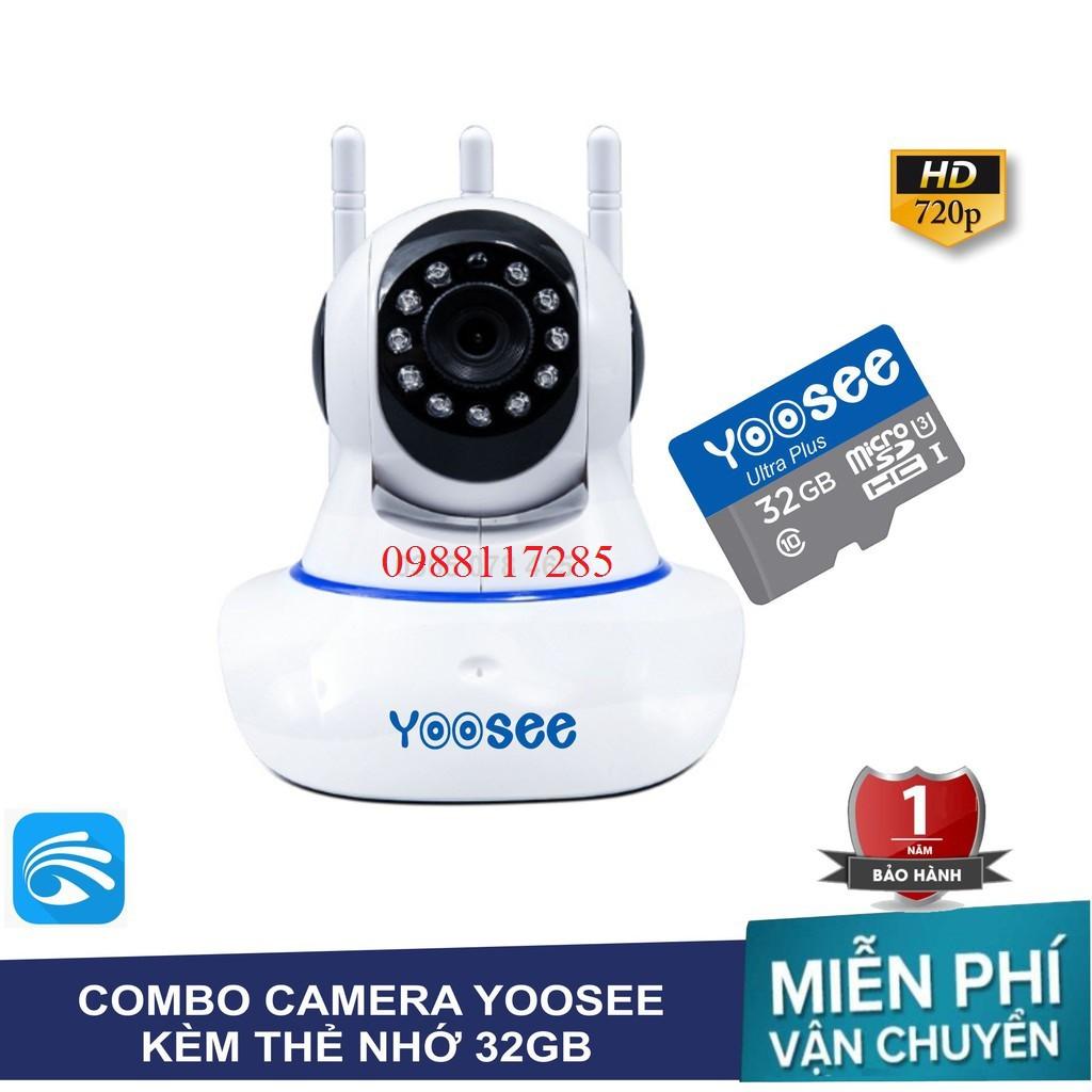 Camera Yoosee HD720P 3 Râu Kèm Thẻ Nhớ 32GB