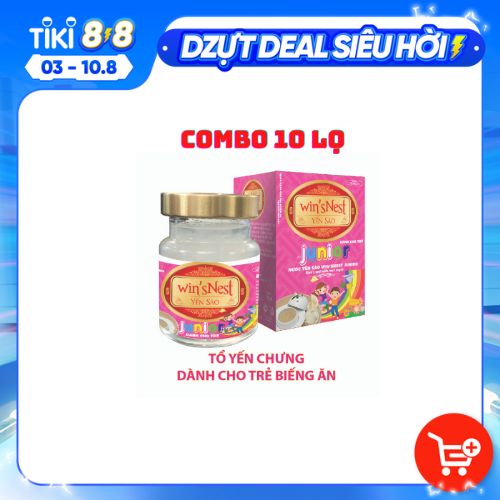 Combo 10 lọ Nước yến sào win'sNest Junior 12% ( 70ml /lọ) kèm túi xách