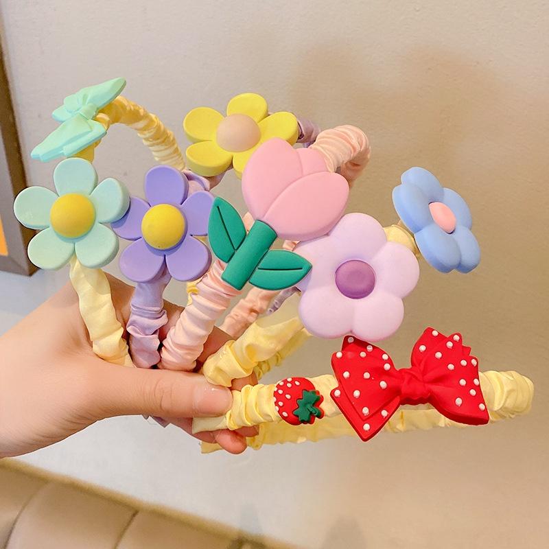 Băng đô bờm cài tóc nhún nơ hoa hoạt hình siêu to đáng yêu hàn quốc Nunam shop, cài tóc nữ,cute,dễ thương