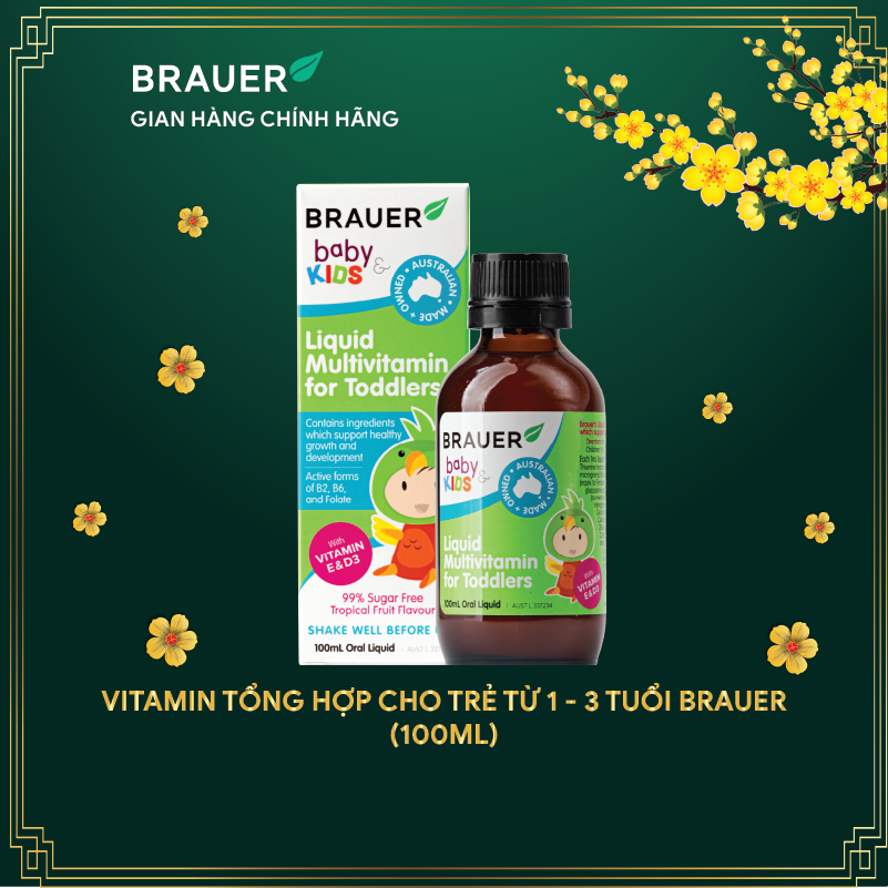 Brauer Vitamin Tổng Hợp cho trẻ tập đi từ 1 đến 3 tuổi