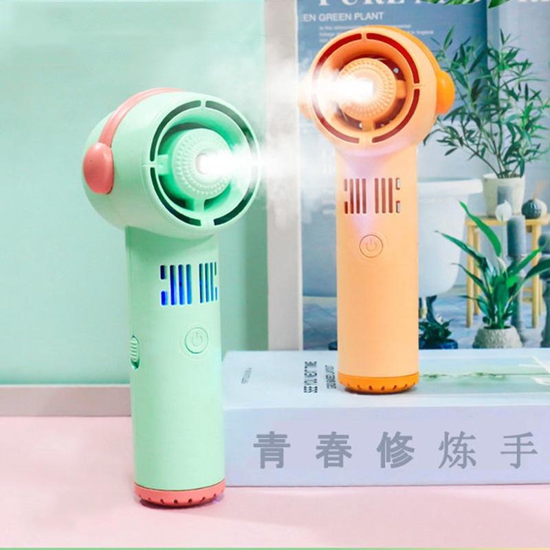Quạt Mini Cầm Tay Phun Sương Tạo Độ Ẩm Tự Động Không Cánh Quạt Có Cổng Sạc USB
