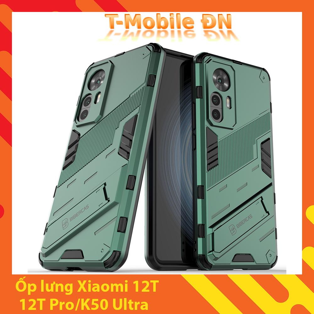 Ốp lưng cho Xiaomi 12T Pro Redmi K50 Ultra chống sốc Iron Man PUNK cao cấp kèm giá đỡ