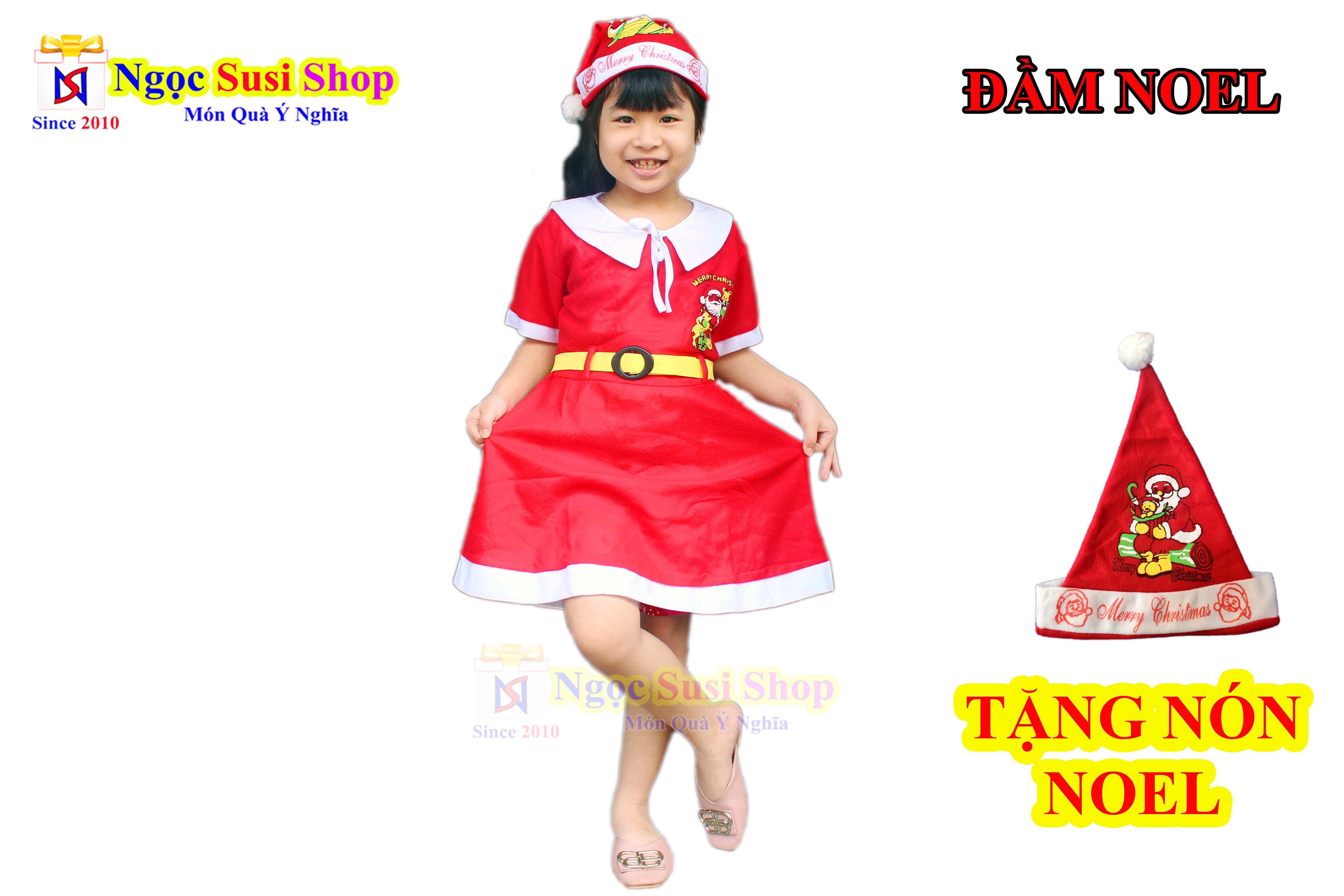 [TẶNG NÓN] ĐẦM NOEL CHO BÉ GÁI - VẢI NỈ [ GIÁ SỐC