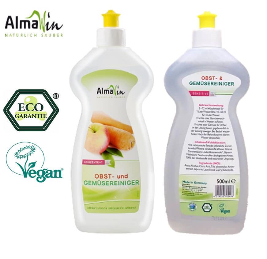 Nước rửa rau củ quả hữu cơ Almawin Vegetable Wash 500ml