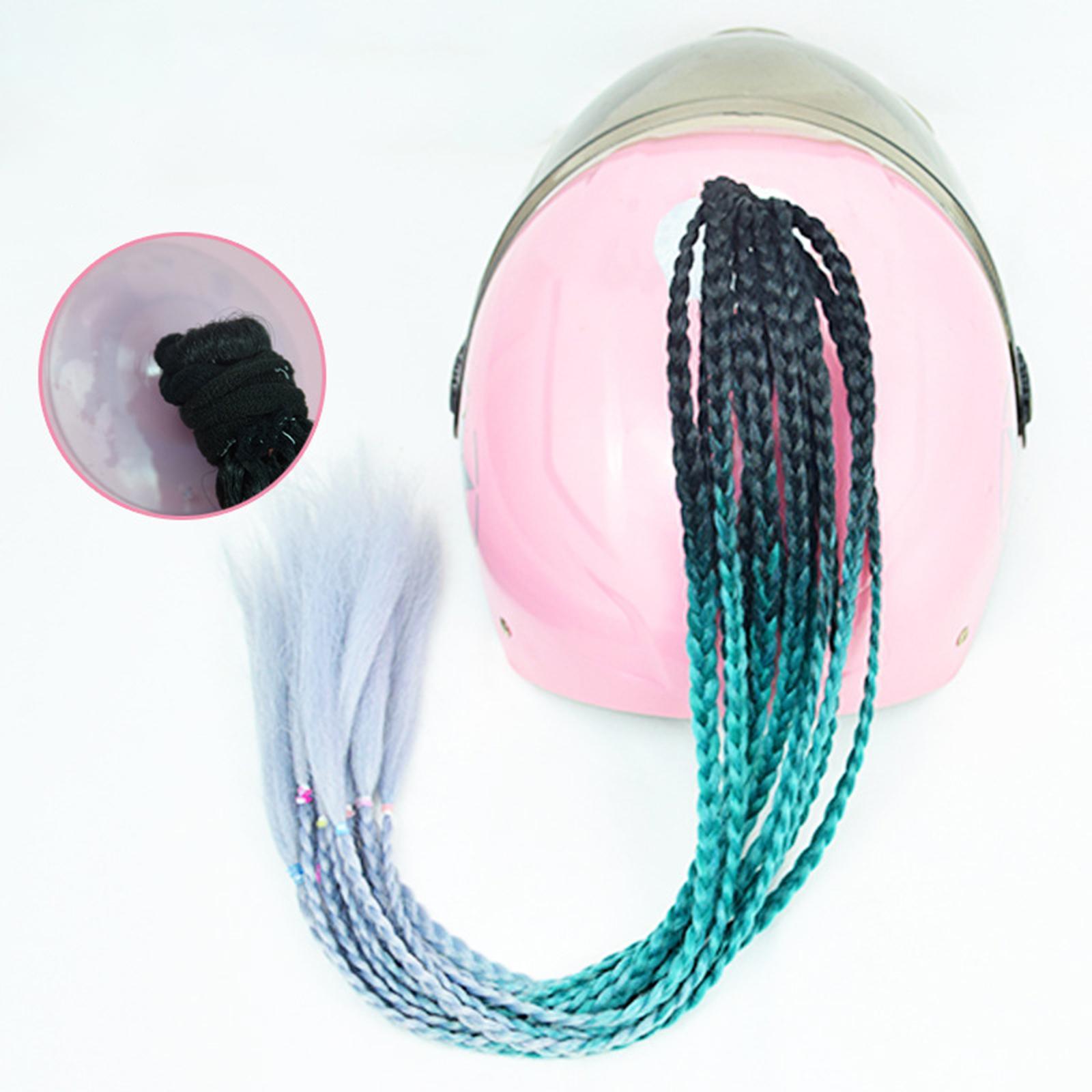 Pigtails Braids Punk Curly Hair 65cm Gradient Ramp for Female Men